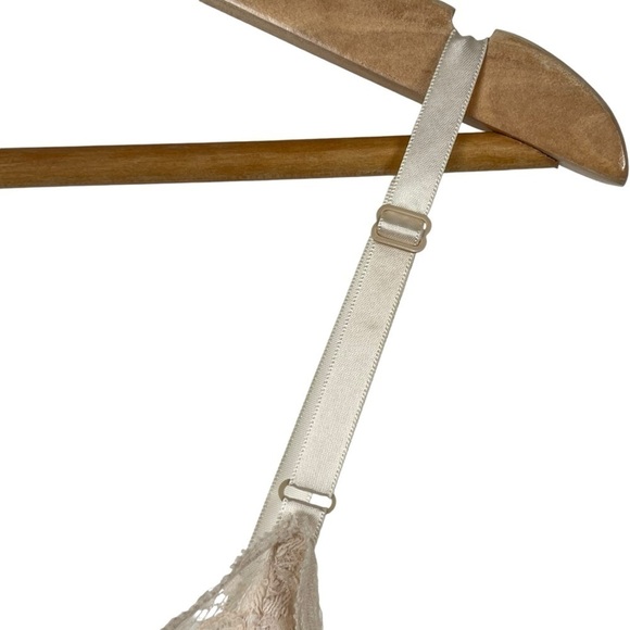 Vintage Wondermaid Non-Cling Beige Neutral Lace-Trimmed Slip Dress Size 42 - Picture 8 of 13